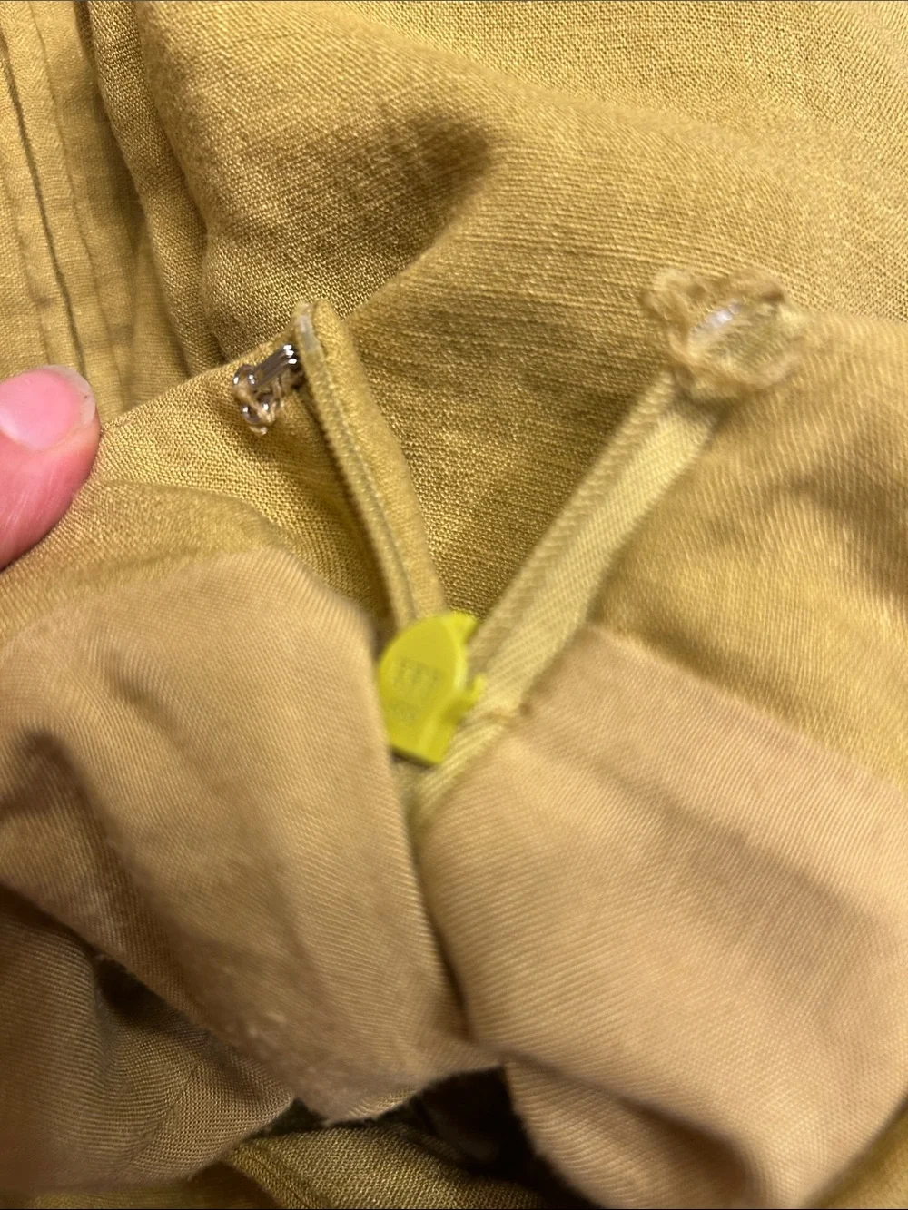 J.O.A. High-Waist Lace-Up Flared M Shorts in Mustard Yellow